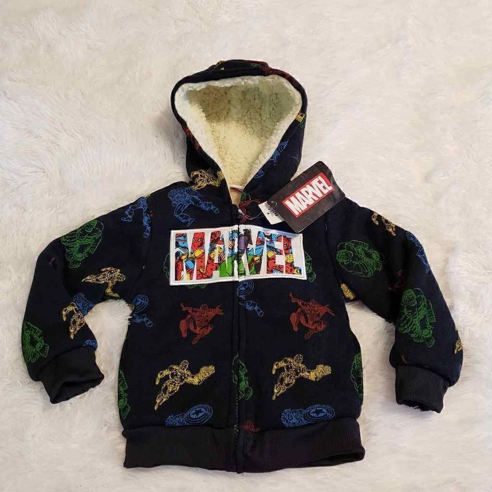 Marvel Boys Sherpa Lined Hoodie